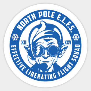 North Pole E.L.F.S. (Blue) Sticker